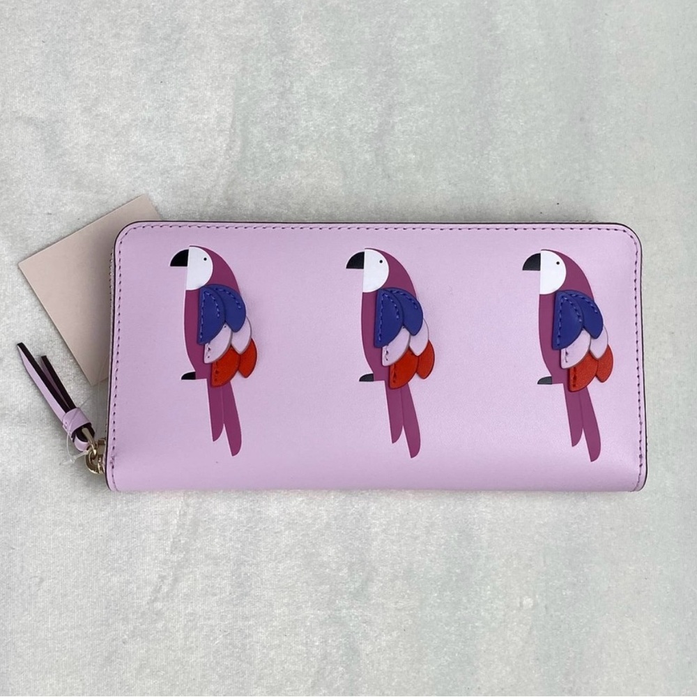 NWT Kate Spade "Flock Party" Parrot Continental Wallet